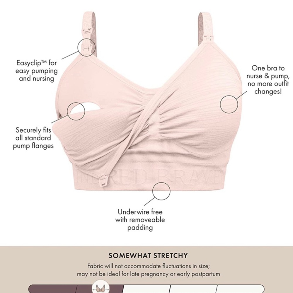Kindred Bravely Sublime All-in-One Hands-Free Pumping & Nursing Bra w/ EasyClip